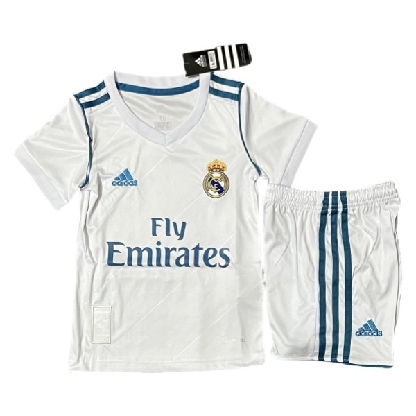 Billiga Fotbollströjor Barn Real Madrid Hemmatröja Retro 2017-2018 Kortärmad shorts