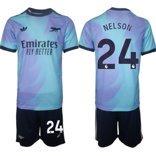 Billiga Fotbollströjor Herr Arsenal Tredjetröja 2024/25 Fotbollströja Set Reiss Nelson 24