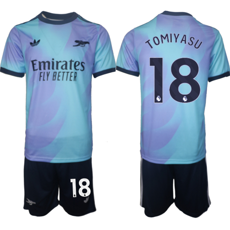 Billiga Fotbollströjor Herr Arsenal Tredjetröja 2024/25 Fotbollströja Set Takehiro Tomiyasu 18