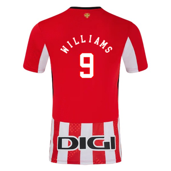 Billiga Fotbollströjor Herr Athletic Bilbao Hemmatröja 2024/25 Kortärmad Iñaki Williams 9