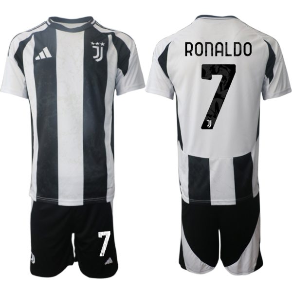 Billiga Fotbollströjor Herr Juventus Hemmatröja 2024/25 fotbollströja set Cristiano Ronaldo 7