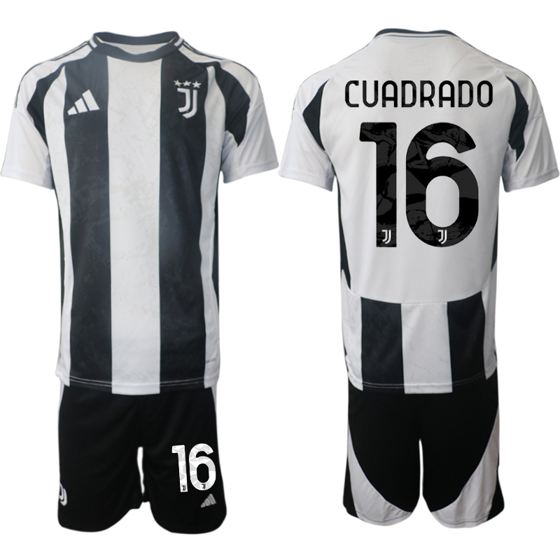 Billiga Fotbollströjor Herr Juventus Hemmatröja 2024/25 fotbollströja set Juan Guillermo Cuadrado 16