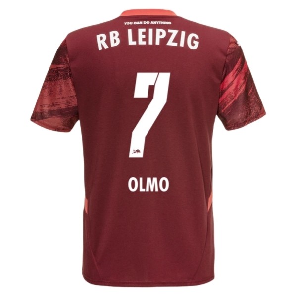 Billiga Fotbollströjor Herr RB Leipzig Bortatröja 2024/25 röd Kortärmad Dani Olmo 7