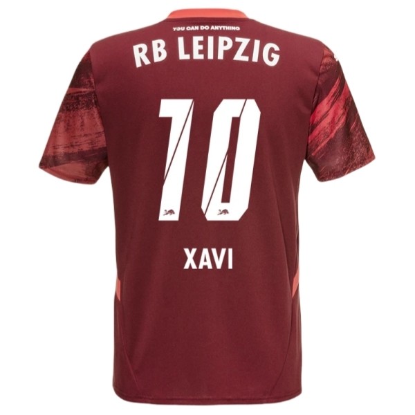 Billiga Fotbollströjor Herr RB Leipzig Bortatröja 2024/25 röd Kortärmad Xavi Simons 10