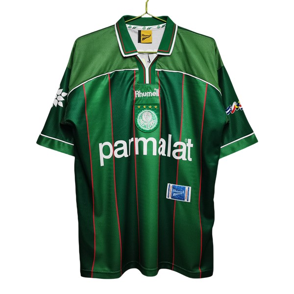 Billiga Fotbollströjor Herr SE Palmeiras Hemmatröja Retro 1999 Copa Libertadores Champions Kortärmad