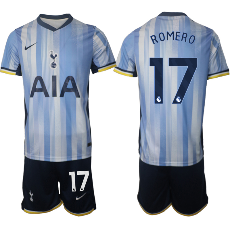 Billiga Fotbollströjor Herr Tottenham Hotspur Bortatröja 2024/25 tröja set Cristian Romero 17