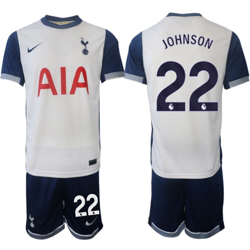 Billiga Fotbollströjor Herr Tottenham Hotspur Hemmatröja 2024/25 Kortärmad (+ Korta byxor) Brennan Johnson 22