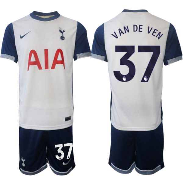 Billiga Fotbollströjor Herr Tottenham Hotspur Hemmatröja 2024/25 Kortärmad (+ Korta byxor) Micky van de Ven 37