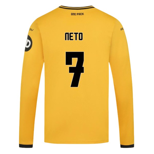 Billiga Fotbollströjor Herr Wolves FC Hemmatröja 2024/25 Långärmad Pedro Neto 7