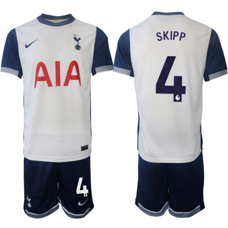 Billiga Fotbollströjor Tottenham Hotspur Hemmatröja 2024/25 Kortärmad (+ Korta byxor) Oliver Skipp 4