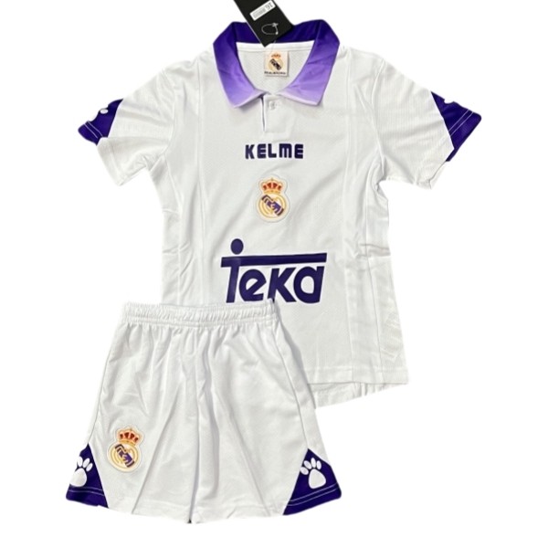 Fotbollskläder till baby Real Madrid Hemmatröja Retro 1997-1998 Kortärmad shorts