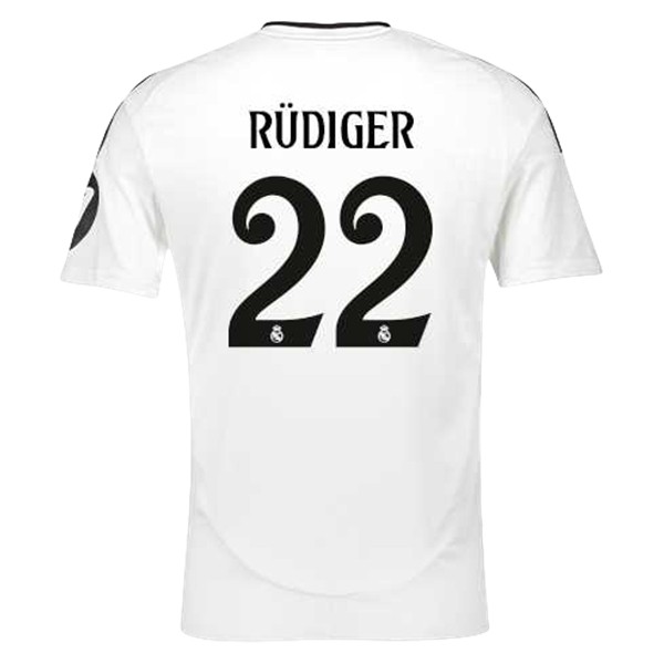 Fotbollströjor Billigt Real Madrid Hemmatröja 2024/25 Kortärmad Antonio Rudiger 22