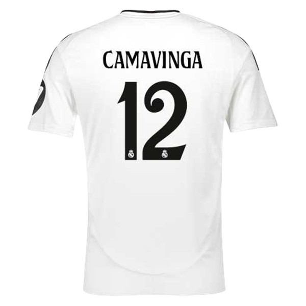 Fotbollströjor Billigt Real Madrid Hemmatröja 2024/25 Kortärmad Eduardo Camavinga 12