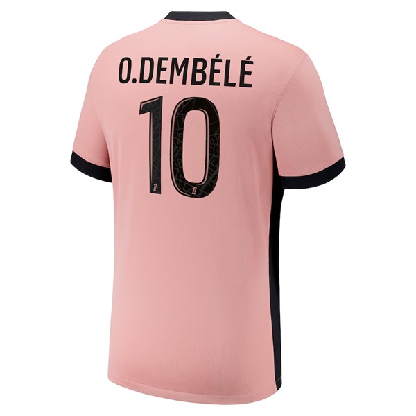 Fotbollströjor med tryck Ousmane Dembélé 10 Paris Saint-Germain Tredjetröja 2024/25 Kortärmad