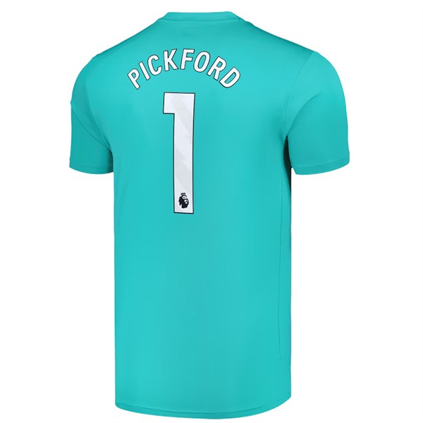 Herr Everton Målvakt Bortatröja 2024/25 Kortärmad Fotbollströja med namn Jordan Pickford 1