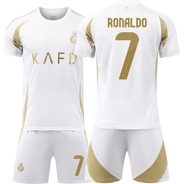 Köpa Billiga Fotbollströjor Barn Al Nassr FC Tredjetröja 2024/25 Kortärmad shorts Cristiano Ronaldo 7