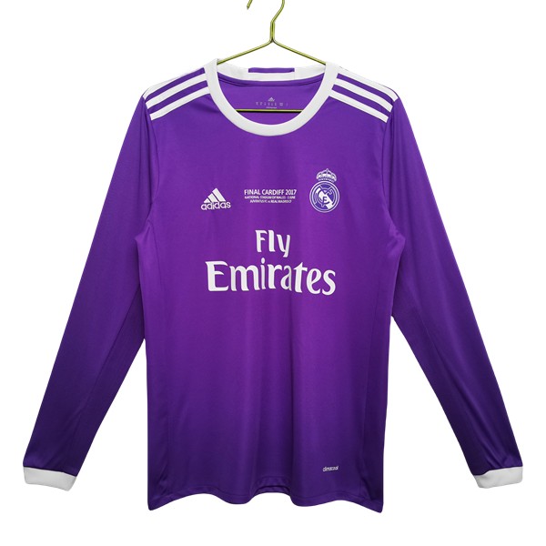 Köpa Billiga Fotbollströjor Real Madrid Bortatröja Retro 2016-2017 Långärmad