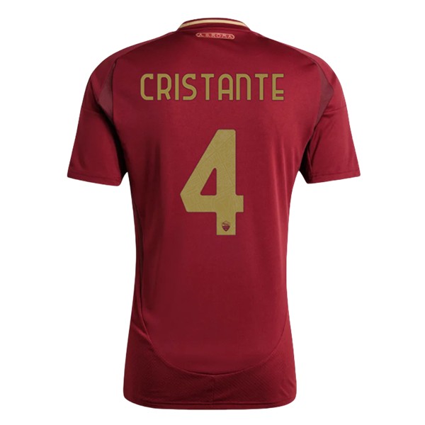 Matchtröjor Fotboll AS Roma Hemmatröja 2024/25 Herr Kortärmad med namn Bryan Cristante 4