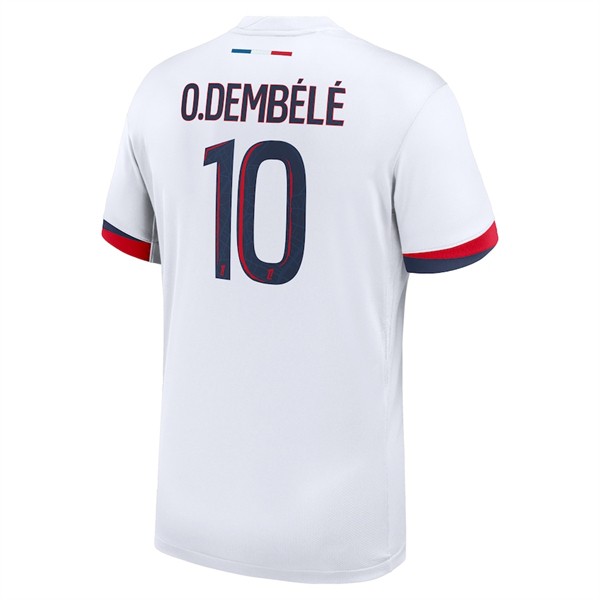 Matchtröjor Fotboll Paris Saint-Germain Bortatröja 2024/25 Kortärmad med tryck Ousmane Dembélé 10