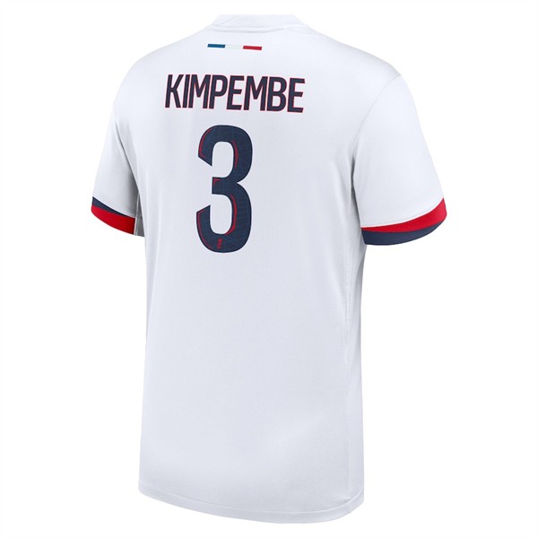 Matchtröjor Fotboll Paris Saint-Germain Bortatröja 2024/25 Kortärmad med tryck Presnel Kimpembe 3