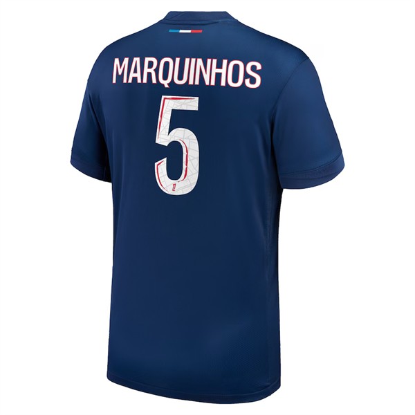 Paris Saint-Germain Hemmatröja 2024/25 Kortärmad Fotbollströja med namn Marquinhos 5