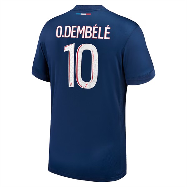 Paris Saint-Germain Hemmatröja 2024/25 Kortärmad Fotbollströja med namn Ousmane Dembélé 10