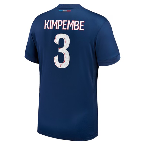 Paris Saint-Germain Hemmatröja 2024/25 Kortärmad Fotbollströja med namn Presnel Kimpembe 3