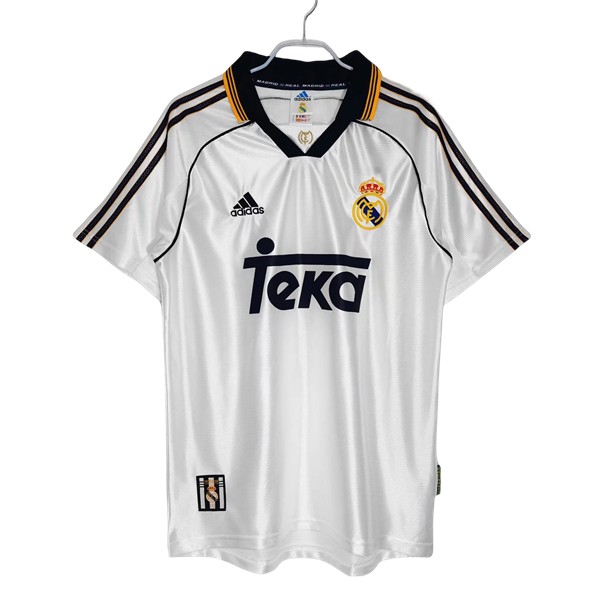 Real Madrid Hemmatröja Retro 1998-1900 Kortärmad fotbollströjor för män