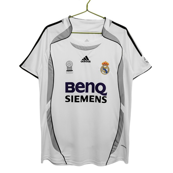 Real Madrid Hemmatröja Retro 2006-2007 Kortärmad fotbollströjor för män