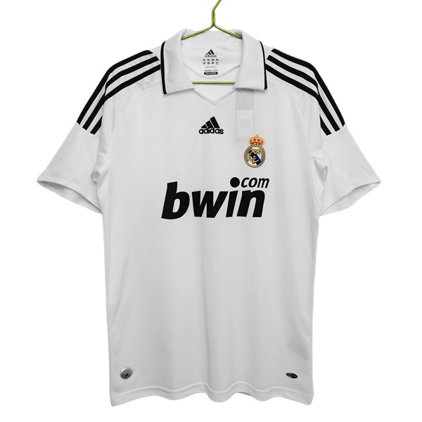 Real Madrid Hemmatröja Retro 2008-2009 Kortärmad fotbollströjor för män