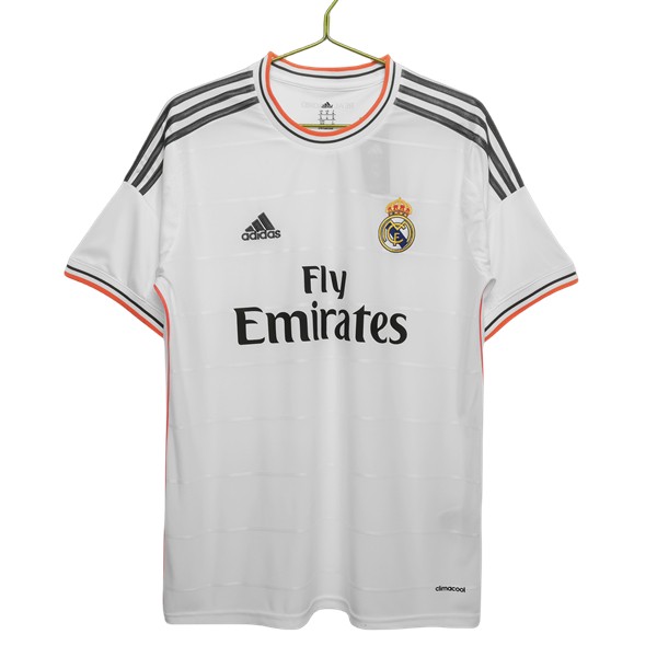 Real Madrid Hemmatröja Retro 2013-2014 Kortärmad fotbollströjor för män