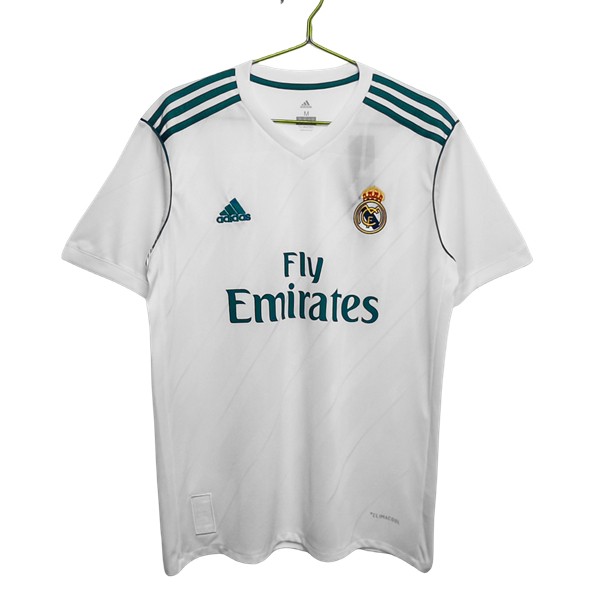 Real Madrid Hemmatröja Retro 2017-2018 Kortärmad fotbollströjor för män