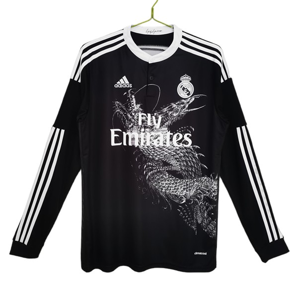 Real Madrid Tredjetröja Retro 2014-2015 Långärmad fotbollströjor för män