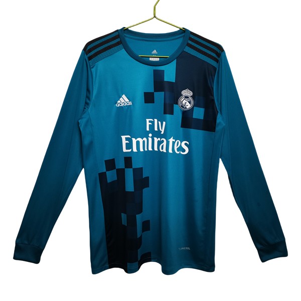 Real Madrid Tredjetröja Retro 2017-2018 Långärmad fotbollströjor för män