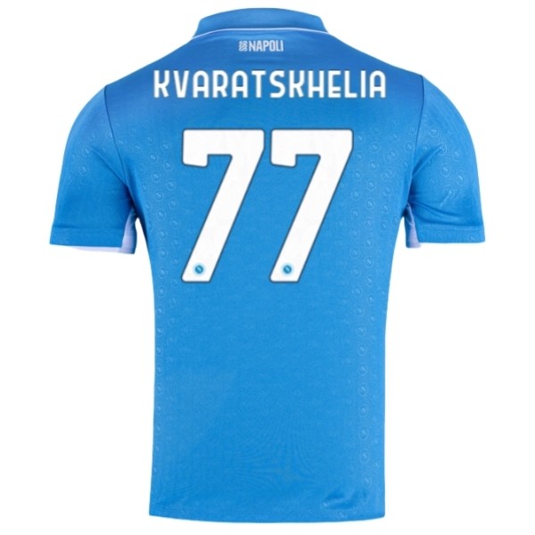 SSC Napoli Hemmatröja 2024/25 Kortärmad Khvicha Kvaratskhelia 77