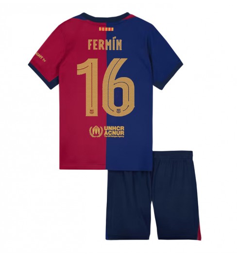 Billiga Fotbollströjor Barn FC Barcelona Hemmatröja 2024/25 tröja set Fermín López 16