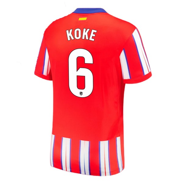 Billiga Fotbollströjor Herr Atletico Madrid Hemmatröja 2024/25 Kortärmad Koke 6