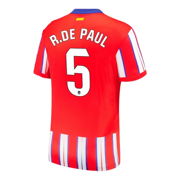 Billiga Fotbollströjor Herr Atletico Madrid Hemmatröja 2024/25 Kortärmad Rodrigo de Paul 5