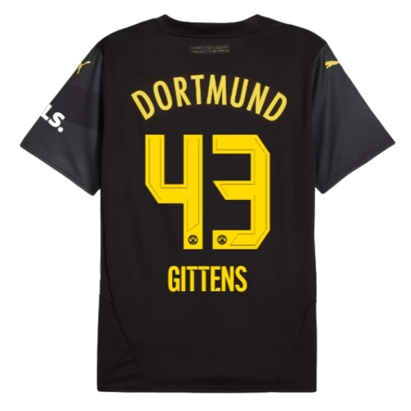 Billiga Fotbollströjor Herr BVB Borussia Dortmund Bortatröja 2024/25 Kortärmad Jamie Bynoe-Gittens 43