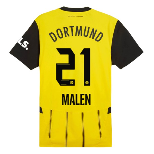 Billiga Fotbollströjor Herr BVB Borussia Dortmund Hemmatröja 2024/25 Kortärmad Donyell Malen 21