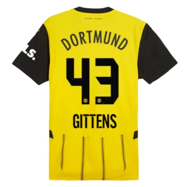 Billiga Fotbollströjor Herr BVB Borussia Dortmund Hemmatröja 2024/25 Kortärmad Gittens 43