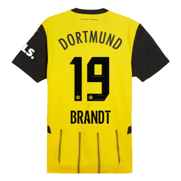 Billiga Fotbollströjor Herr BVB Borussia Dortmund Hemmatröja 2024/25 Kortärmad Julian Brandt 19