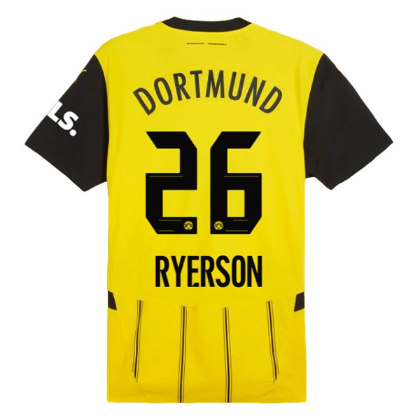 Billiga Fotbollströjor Herr BVB Borussia Dortmund Hemmatröja 2024/25 Kortärmad Julian Ryerson 26