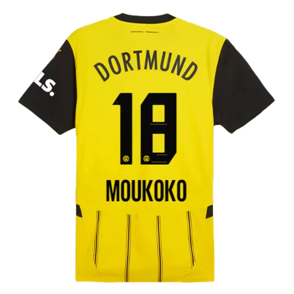 Billiga Fotbollströjor Herr BVB Borussia Dortmund Hemmatröja 2024/25 Kortärmad Youssoufa Moukoko 18