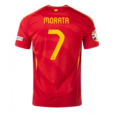 Billiga Fotbollströjor Spanien Landslagströja Hemmatröja EM 2024 Alvaro Morata 7