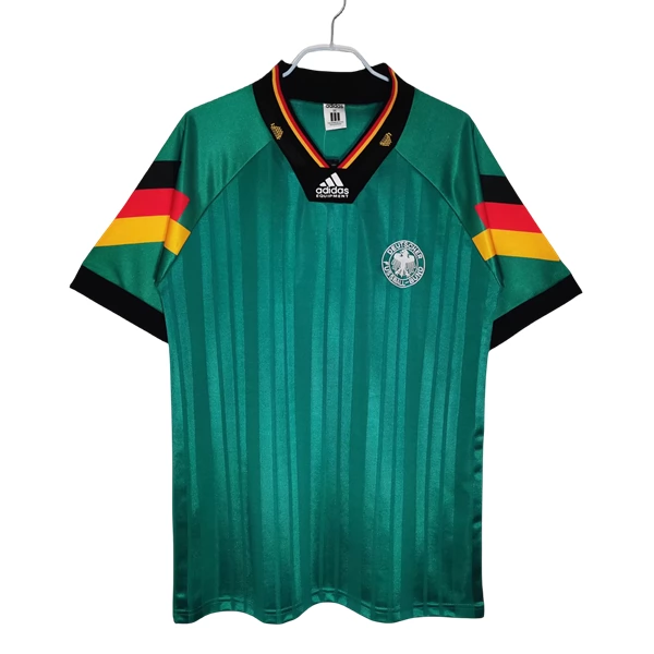 Billiga Fotbollströjor Tyskland Bortaställ grön Retro Fotbollströjor 1992