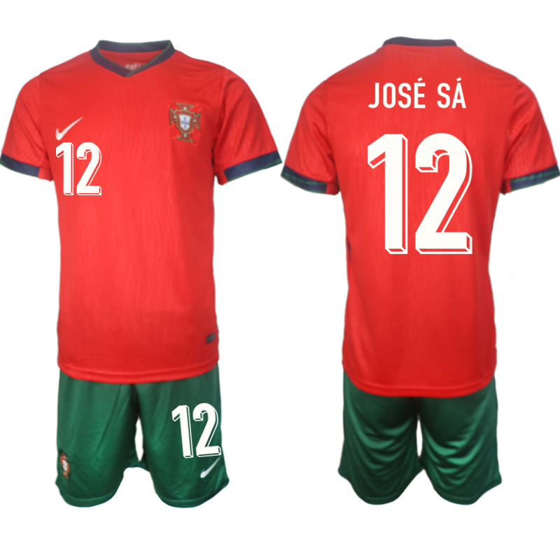 Fotbollströjor Billigt Portugal EM 2024 Hemma Tröja set Jose Sa 12