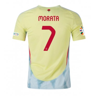 Herr Spanien Landslagströja Bortatröja EM 2024 Alvaro Morata 7