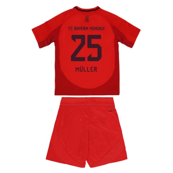 Billiga Fotbollströjor Barn FC Bayern München Hemmatröja 2024/25 Kortärmad shorts Thomas Muller 25