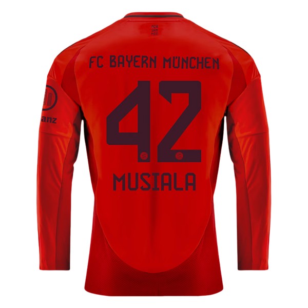 Billiga Fotbollströjor Herr FC Bayern München Hemmatröja 2024/25 Långärmad Jamal Musiala 42